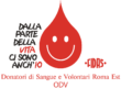 Logo Donatori di Sangue e Volontari Roma Est ODV. Una goccia di sangue rossa con volto sorridente e la scritta: 'Dalla parte della vita ci sono anch’io'. Accanto, il marchio FIDAS